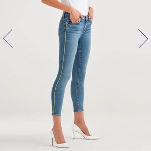7 for All Mankind / Neon piping ankle skinny jeans